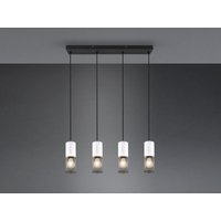 Pendelleuchte tosh 4-flammig mit Holz Weiß und Drahtgeflecht, Breite 65cm von Trio Leuchten