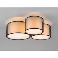 Deckenleuchte BURTON Stoff Organza transparent Schwarz innen Weiß, Breite 65cm Deckenleuchte BURTON Stoff Organza transparent Schwarz innen Weiß, Breite 65cm von Trio Leuchten