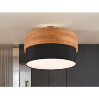 Trio Leuchten - Deckenleuchte seasons Holzlampe mit Stoffschirm Schwarz, ø 30cm Trio Leuchten - Deckenleuchte seasons Holzlampe mit Stoffschirm Schwarz, ø 30cm von Trio Leuchten