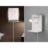 Led Wandleuchte element mit Stecker, Schalter & usb Ladefunktion, Weiß Höhe 20cm von Trio