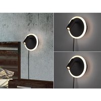 Trio Leuchten - Design led Wandleuchten 2er Set in Schwarz matt Wandstrahler Leselampe von Trio Leuchten