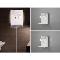 2er Set led Wandleuchten mit Stecker, Schalter & usb Ladefunktion Weiß Höhe 20cm von Trio Leuchten