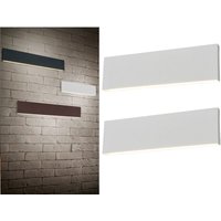 Trio Leuchten - Flache led Wandleuchte 2er Set Up & Down Light Weiß matt - 3 Stufen Dimmer 28cm Trio Leuchten - Flache led Wandleuchte 2er Set Up & Down Light Weiß matt - 3 Stufen Dimmer 28cm von Trio Leuchten