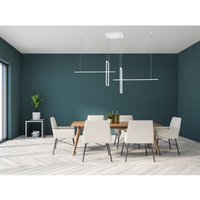 Große Design led Pendelleuchte anke - dimmbar Weiß, Breite 200cm von Trio Leuchten