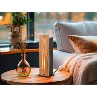 Große Tischleuchte karuni mit Naturholz, Höhe 40cm von Trio Leuchten