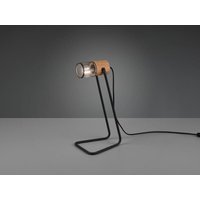 Trio Leuchten - Industrial led Tischlampe Metallgeflecht Metallschirm und Holzsockel, Höhe 40cm von Trio Leuchten