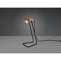 Industrial tosh Tischlampe mit Metallgeflecht Metallschirm und Holzsockel von Trio Leuchten