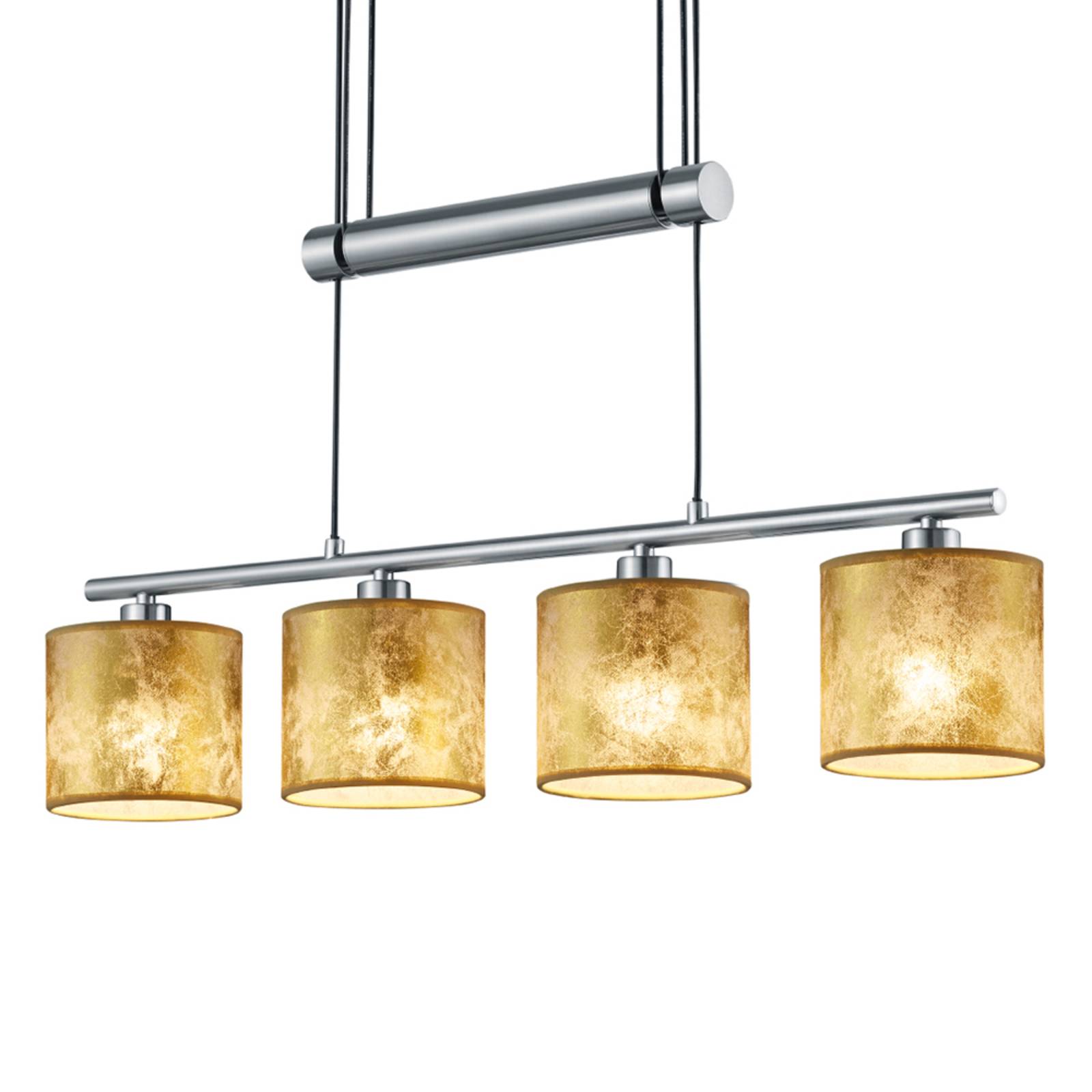 Kunststoffschirme gold - Hängelampe Garda 4-flg. von Trio Lighting