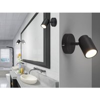 Led Wandstrahler Badezimmerlampe Schwarz, Breite 10,5cm von Trio Leuchten