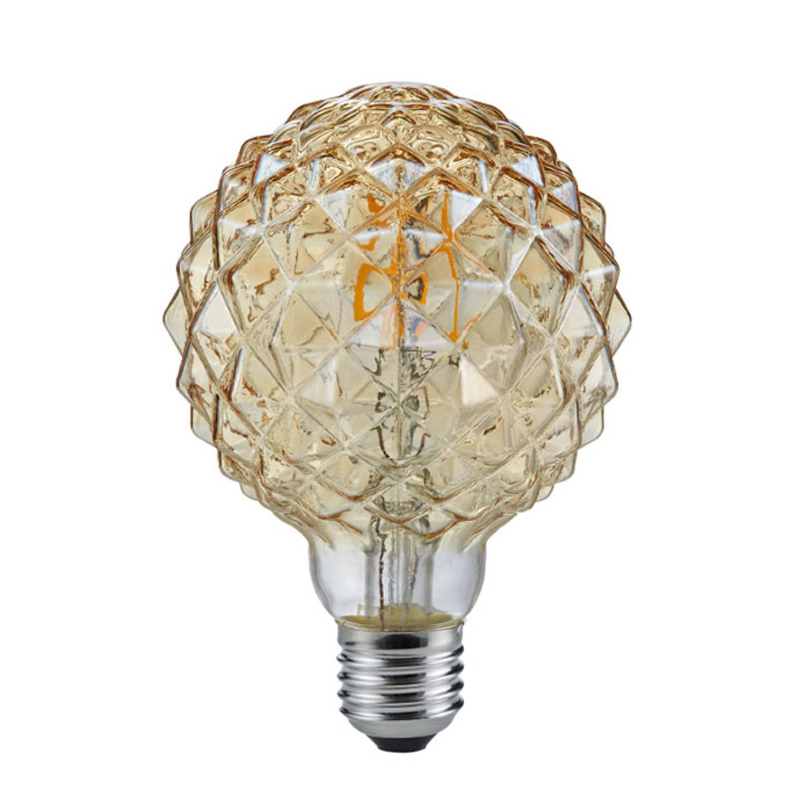 LED-Globelampe E27 4W 2.700K Struktur amber von Trio Lighting