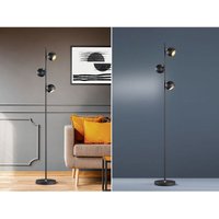 LED Stehleuchte Metall Schwarz matt mit 3 Spots schwenkbar, Höhe 155cm LED Stehleuchte Metall Schwarz matt mit 3 Spots schwenkbar, Höhe 155cm von Trio Leuchten