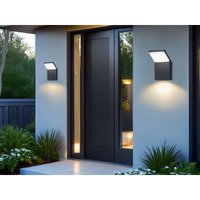 Trio Leuchten - led Außenwandleuchte Downlight in Anthrazit - 2er set für Hausbeleuchtung von Trio Leuchten