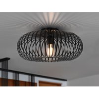 Led Deckenleuchte Gitter Lampenschirm Metall in Schwarz, ø 40cm von Trio Leuchten