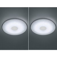 Trio Leuchten - led Deckenleuchte im 2er Set, Fernbedienung, dimmbar, Sternlichteffekt von Trio Leuchten