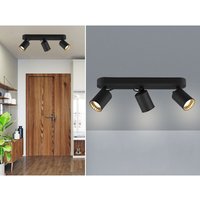 Led Deckenstrahler 3-flammig Metallschirm Schwarz, Breite 41cm von Trio Leuchten