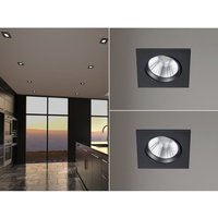 Trio Leuchten - led Einbaustrahler 2 Stück eckig schwenkbar dimmbar Schwarz 5,5W Deckenlampen von Trio Leuchten