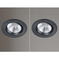 Led Einbaustrahler 2er Set rund schwenkbar dimmbar Schwarz matt 5,5W Led Einbaustrahler 2er Set rund schwenkbar dimmbar Schwarz matt 5,5W von Trio Leuchten