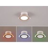 Led Einbaustrahler argus Chrom mit Fernbedienung dimmbar & rgbw, ø 8cm von Trio Leuchten