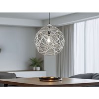 Led Kugel Pendelleuchte Grau Antik mit Drahtgeflecht, ø 40cm von Trio Leuchten
