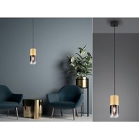 Led Pendelleuchte 1 flammig Messing matt mit Rauchglas Schirm ø 10cm Led Pendelleuchte 1 flammig Messing matt mit Rauchglas Schirm ø 10cm von Trio Leuchten