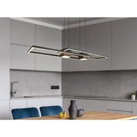 Led Pendelleuchte albany Schwarz mit Fernbedienung dimmbar lang, Breite 100cm von Trio Leuchten