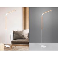 Led Stehleuchte norris Weiß mit Holzelementen, Höhe 140cm Led Stehleuchte norris Weiß mit Holzelementen, Höhe 140cm von Trio Leuchten