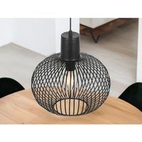 Pendelleuchte GILA mit Gitter Lampenschirm Schwarz Ø 33cm von Trio Leuchten