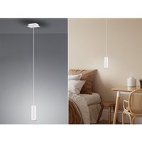 Pendelleuchte marley 1-flammig Metall in Weiß matt, ø 12cm Pendelleuchte marley 1-flammig Metall in Weiß matt, ø 12cm von BIGBUY