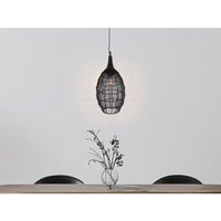 Trio Leuchten - Pendelleuchte soraya mit Drahtgeflecht Lampenschirm Oval Schwarz, ø 26cm Trio Leuchten - Pendelleuchte soraya mit Drahtgeflecht Lampenschirm Oval Schwarz, ø 26cm von Trio Leuchten