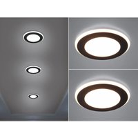 Runder led Deckeneinbaustrahler 2er Set in Schwarz matt ø 14,8cm von Trio Leuchten