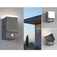 Schwenkbare led Außenwandleuchten - 2er Set mit Bewegungsmelder, h: 16cm von Trio Leuchten