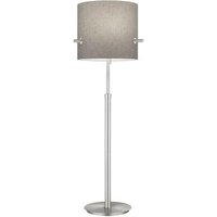 Stehlampe camden Silber mit Stoffschirm Grau Höhenverstellbar 145-187cm von Trio Leuchten
