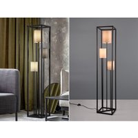 Stehleuchte ross Metall mit drei Stoffschirmen, Höhe 153cm von Trio Leuchten