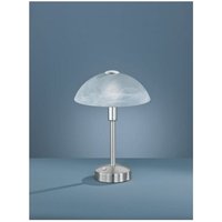 Led Tischleuchte donna - Silber, Alabaster Schirm - dimmbar - 30cm von Trio Leuchten