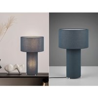 Tischleuchte bale Korpus und Lampenschirm Stoff Blau, Höhe 40cm von Trio Leuchten
