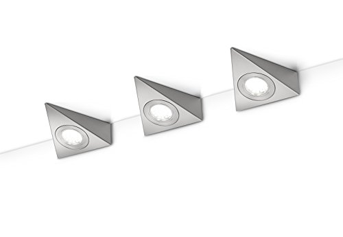 Trio Leuchten 3-er Set LED Unterbauleuchte 273370307 Ecco, Metall Nickel matt, 3 Watt LED von Trio Leuchten