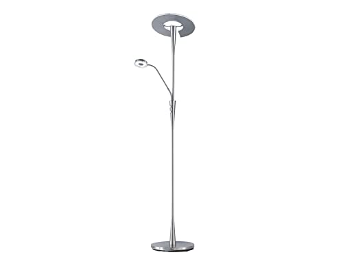 Trio Leuchten LED Stehleuchte 422710307 Quebec, inkl. 34 + 5 Watt LED, Metall Nickel matt, 60 x 35 x 180 cm von Trio Leuchten