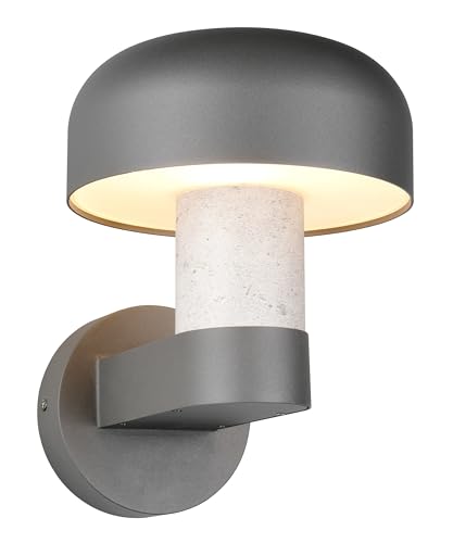 Trio Leuchten Außen Wandleuchte Fraser 262560178, Aluminium Druckguss Anthrazit/Print Betonfarbig, exkl. 1x E27 Trio Leuchten Außen Wandleuchte Fraser 262560178, Aluminium Druckguss Anthrazit/Print Betonfarbig, exkl. 1x E27 von Trio Leuchten