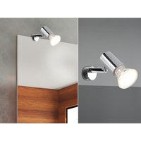 Trio Lighting - Badezimmerlampe lorenzo in Chrom - Spiegelklemmleuchte mit schwenkbarem Spot von TRIO LIGHTING