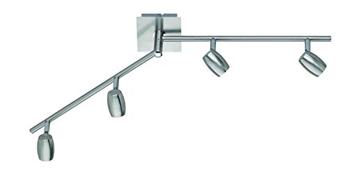 Trio Leuchten Deckenleuchte 803000407 Michael, Metall Nickel matt, exkl. 4 x GU10 von TRIO LIGHTING FOR YOU