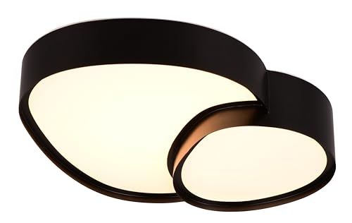 Trio Leuchten Deckenleuchte Rise 647510232, Metall Schwarz matt, Schirm Kunststoff Weiß, inkl. 21 Watt LED, Fernbedienung, Dimmbar, Lichtfarbe einstellbar Trio Leuchten Deckenleuchte Rise 647510232, Metall Schwarz matt, Schirm Kunststoff Weiß, inkl. 21 Watt LED, Fernbedienung, Dimmbar, Lichtfarbe einstellbar von Trio Leuchten