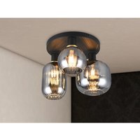 Deckenleuchte diva 3-flammig mit Glasschirmen Chrom bedampft, ø 39cm von Trio Leuchten