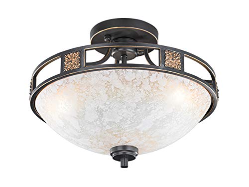 Trio Leuchten LED Deckenleuchte Quinta 608100324, Metall rostfarbig, Glas champagnerfarbig, exkl. 3x E27 Trio Leuchten LED Deckenleuchte Quinta 608100324, Metall rostfarbig, Glas champagnerfarbig, exkl. 3x E27 von Trio Leuchten