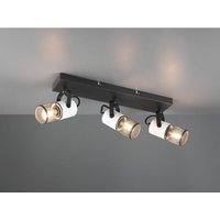 Trio Leuchten - Deckenstrahler tosh 3-flammig, Schwarz / Holz Weiß & Gitterschirme, Breite 44cm Trio Leuchten - Deckenstrahler tosh 3-flammig, Schwarz / Holz Weiß & Gitterschirme, Breite 44cm von Trio Leuchten