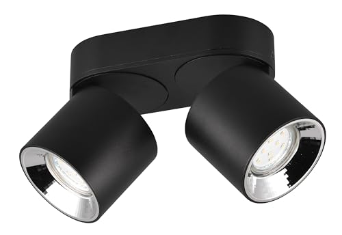 Trio Leuchten Einbau- & Aufbauleuchte Guayana 651000232, Metall Schwarz matt, exkl. 1x GU10 von Trio Leuchten