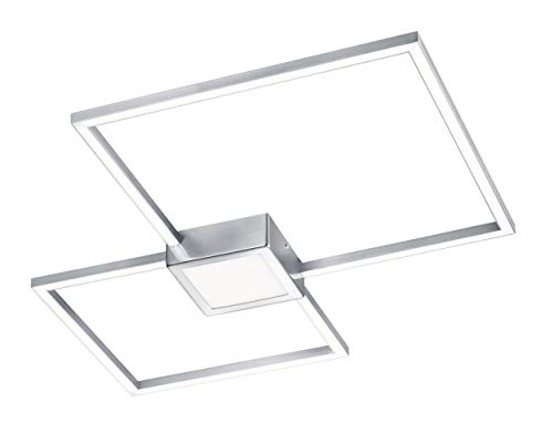 Trio Leuchten Hydra 676210307 LED Deckenleuchte, Metall, 28 Watt, Nickel Matt, Switch Dimmer von Trio Leuchten