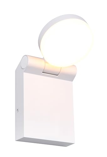 Trio Leuchten LED Außen Wandleuchte Adour 245560131, Aluminium Druckguss Weiß matt, Schirm Acryl Weiß, inkl. 7.5 Watt LED, Farbwechsel von Trio Leuchten