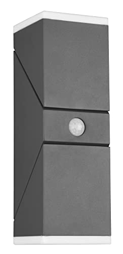 Trio Leuchten LED Außen Wandleuchte Avon 270669242, Aluminium Druckguss Anthrazit, Acryl, inkl. 2x 7 Watt LED, Bewegungssensor mit Orientierungslicht von Trio Leuchten