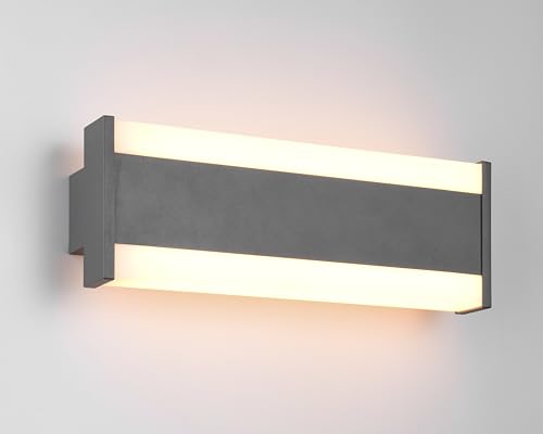 Trio Leuchten LED Außen Wandleuchte Dawson 246360142, Aluminium Druckguss Anthrazit, Acryl weiß, inkl. 7 Watt LED, Farbwechsel von Trio Leuchten