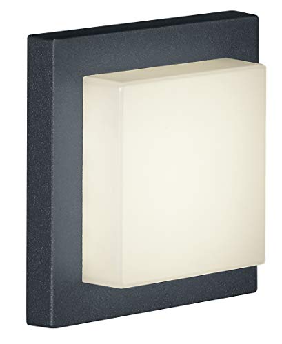 Trio Leuchten LED-Aussen-Wandleuchte Hondo in Aluminiumguss anthrazit, PVC-Schirm weiß 228960142 Trio Leuchten LED-Aussen-Wandleuchte Hondo in Aluminiumguss anthrazit, PVC-Schirm weiß 228960142 von Trio Leuchten
